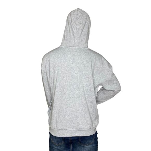 Barbie NWT Hoodie Gray Side Pockets Pullover Barbie Embroidered Size M - Picture 6 of 11